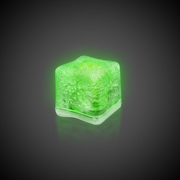 Green LED Light Up Ice Cubes - 12 Per Pack