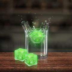 Green LED Light Up Ice Cubes - 12 Per Pack