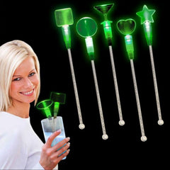 Green LED Cocktail Stir Sticks