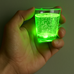 LED Light Up Green 1.5 Oz Shot Glass