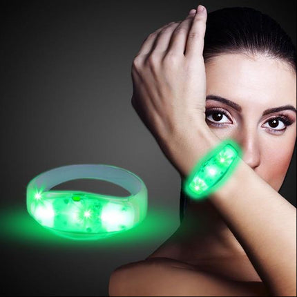 LED Green Stretchy Bangle Bracelet