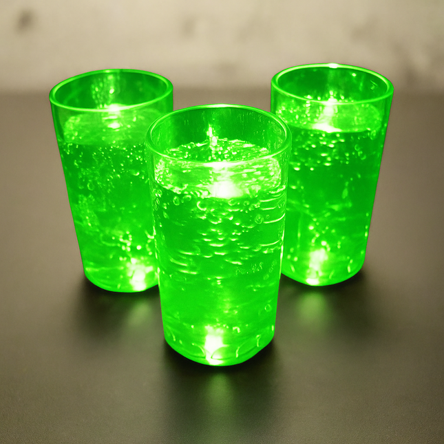 Green LED Light Up 1.5 Oz Shooter Glasses