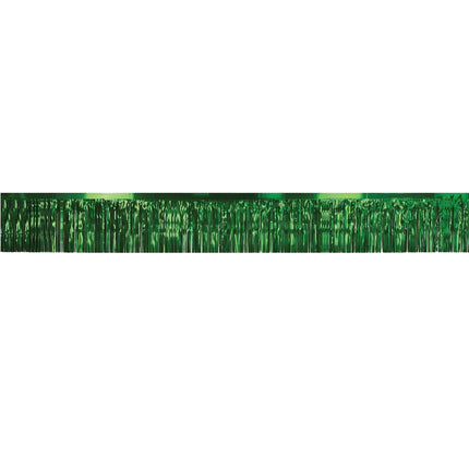 Green Metallic Fringed Table Skirt
