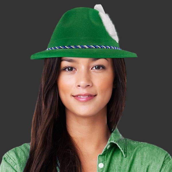 Oktoberfest Green German Alpine Hat