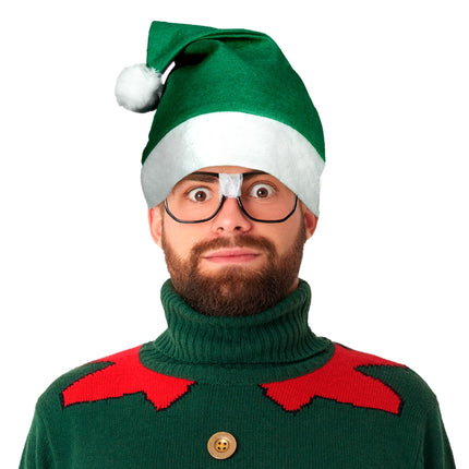 Green Santa Hats - 12 Per Pack