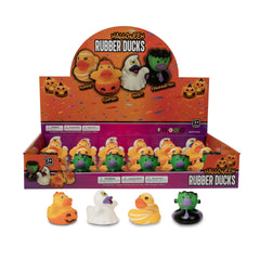 Halloween Assorted 4" Rubber Ducks Retail Display - 24 Per Pack