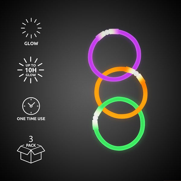 Halloween 8 Inch Glow Bracelets Retail Counter Display