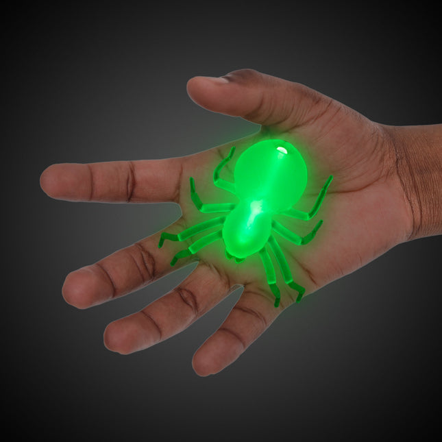 Halloween Glow Spider Necklaces Retail Hanging Display - 24 Per Pack