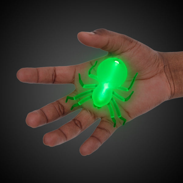 Halloween Glow Spider Necklaces Retail Hanging Display - 24 Per Pack