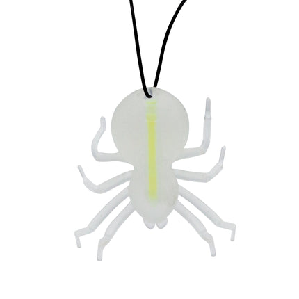 Halloween Glow Spider Necklaces Retail Hanging Display - 24 Per Pack