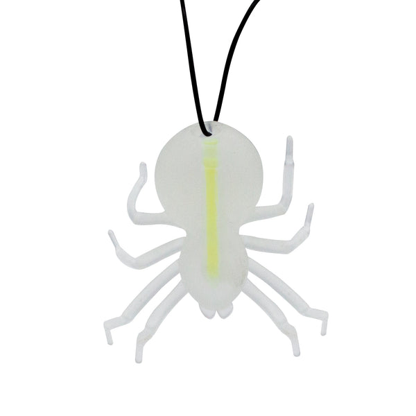 Halloween Glow Spider Necklaces Retail Hanging Display - 24 Per Pack