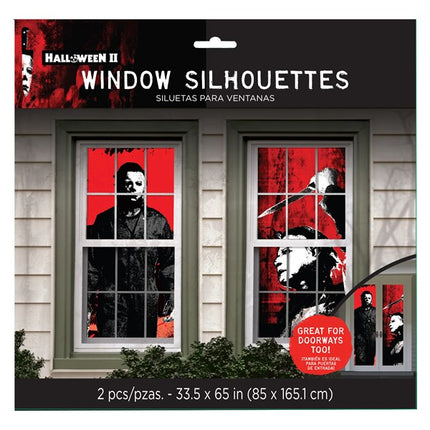 65" x 33 1/2" Halloween II Window Silhouettes