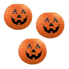 Hanging 9 1/2" Paper Jack-O-Lanterns - 3 Pieces Per Pack