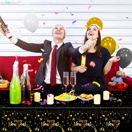 108"L x 54"W Happy New Year Tablecloths - 3 Per Pack