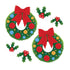 Holly & Wreath Christmas Cutouts - 6 Per Pack