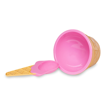 Ice Cream Cone Bowl and Spoon Party Set - Pink (12 Pack)