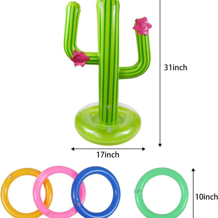 Inflatable Cactus Ring Toss Game Set