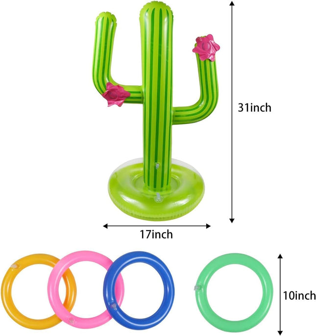 Inflatable Cactus Ring Toss Game Set