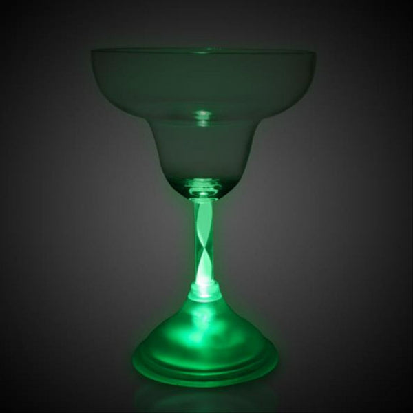 LED Light Up Flashing 10 Oz Margarita Glass - Multi Color