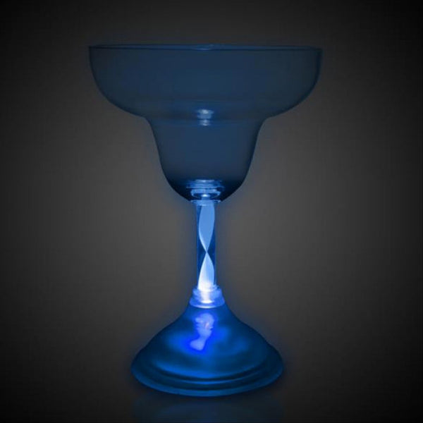 LED Light Up Flashing 10 Oz Margarita Glass - Multi Color