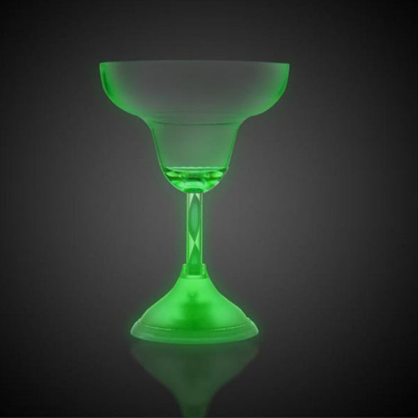 LED Light Up Flashing 10 Oz Margarita Glass - Multi Color