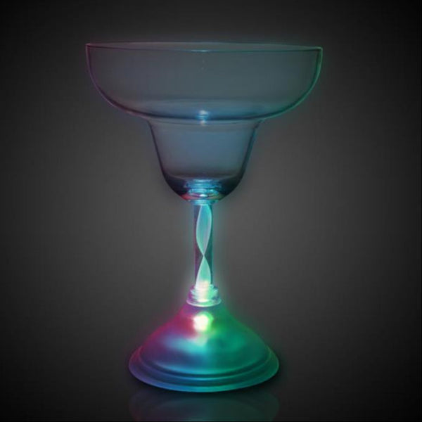 LED Light Up Flashing 10 Oz Margarita Glasses - Multi Color