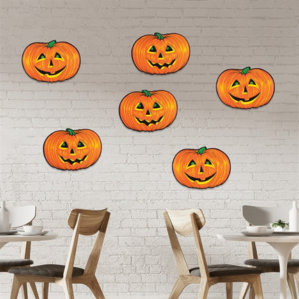 14" x 10" Jack-O-Lantern Cutouts - 12 Per Pack