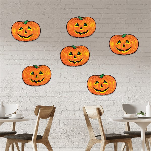 14" x 10" Jack-O-Lantern Cutouts - 12 Per Pack