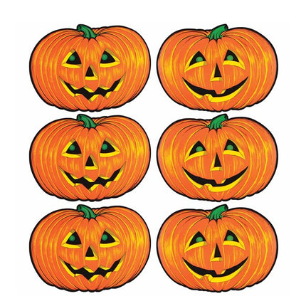 14" x 10" Jack-O-Lantern Cutouts - 12 Per Pack