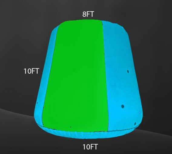 10 ft Interactive Night Golf Tower Target - Green