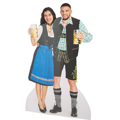 61 1/2" Oktoberfest Couple Cardboard Cutout Stand-In Stand-Up