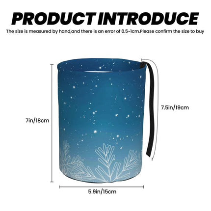 Leakproof Christmas Snowflakes Print Car Trash Can - Hanging Trash Bin
