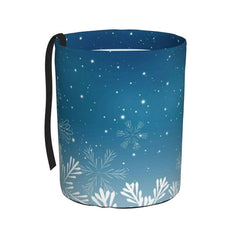 Leakproof Christmas Snowflakes Print Car Trash Can - Hanging Trash Bin