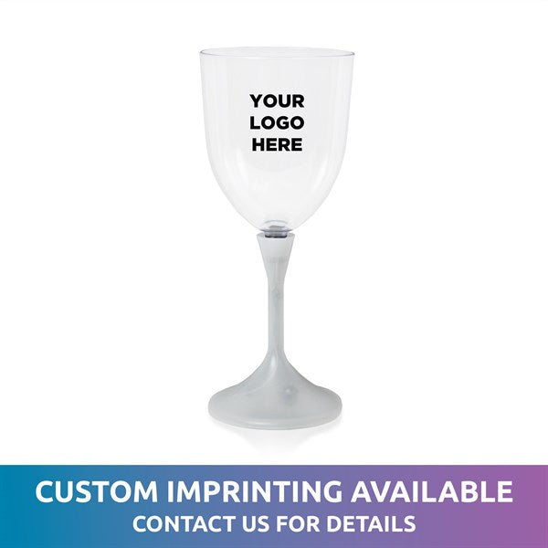 Multi‑Color LED 10 oz Wine Glass With White Stem