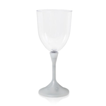 Multi‑Color LED 10 oz Wine Glass With White Stem