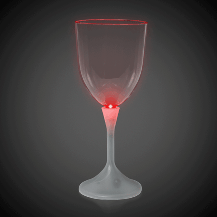 Multi‑Color LED 10 oz Wine Glass With White Stem