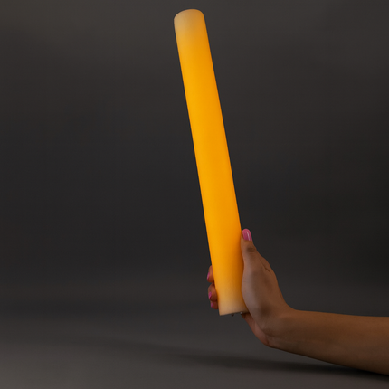 LED Light Up Flashing 16 Inch Orange Foam Stick Baton