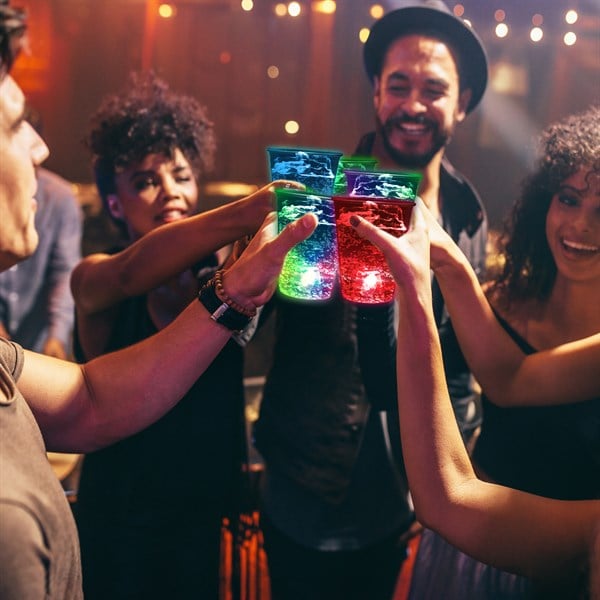 LED 16 Oz Disposable Party Cups - 24 Per Pack
