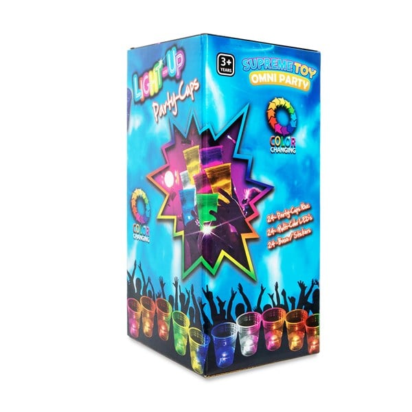 LED 16 Oz Disposable Party Cups - 24 Per Pack