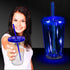 LED 16 Oz Tumbler With Blue Lid & Straw