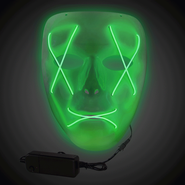 LED Assorted EL Wire Masks - 3 Per Pack