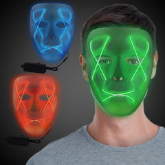 LED Assorted EL Wire Masks - 3 Per Pack