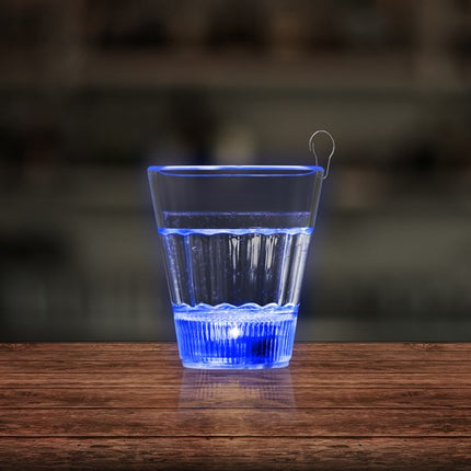 LED Blue Light Up 2 Oz Shot Glass With Clip