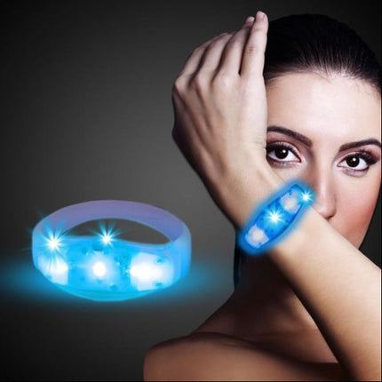 LED Blue Stretchy Bangle Bracelet 