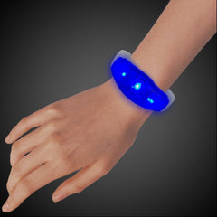 LED Blue Stretchy Bangle Bracelet - 12 Per Pack