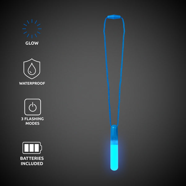 LED Blue Waterproof Light Stick With Lanyard