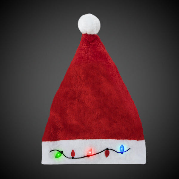 LED Christmas Bulb Santa Hats Retail Hanging Display - 24 Per Pack