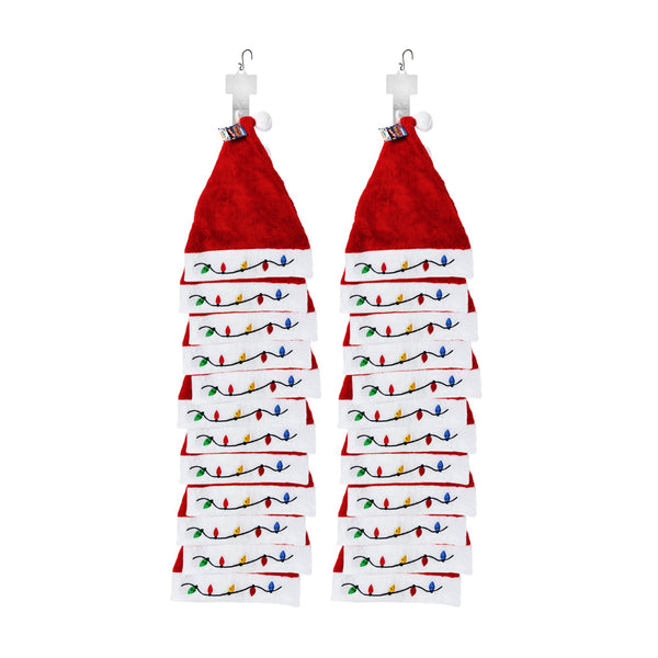 LED Christmas Bulb Santa Hats Retail Hanging Display - 24 Per Pack