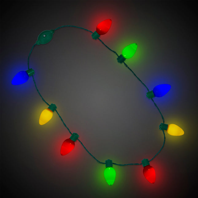 34" LED Christmas Light Bulb Necklace
