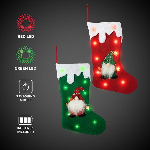 LED Christmas Stockings Retail Display - 24 Per Pack